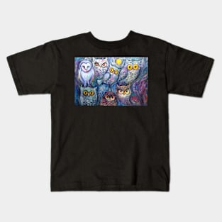 Owls acrylics Kids T-Shirt